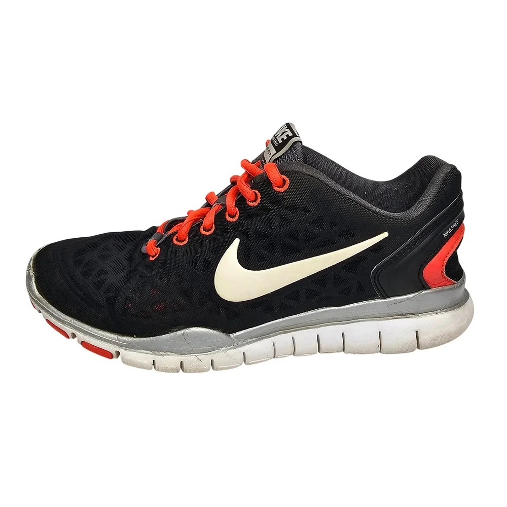 Nike Free Fit 2 Womens 7.5 Black Orange Training Shoes Sneakers 443964-010